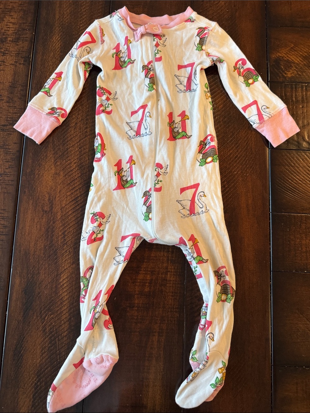 TBBC "12 Days of Christmas" Pink Noelle's Night Night 6-12 months